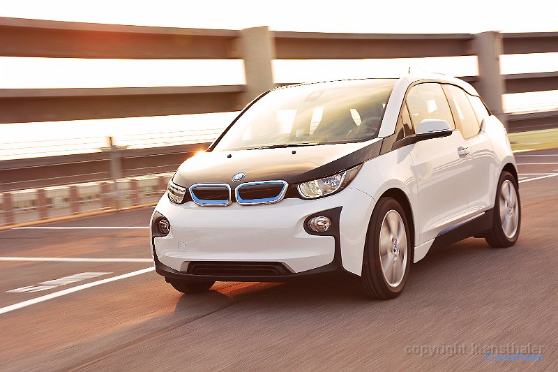 BMW i3 sunset